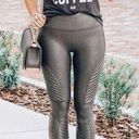 Spanx  Faux Leather Moto Leggings in Gunmetal Photo 0