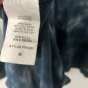 Vintage Havana  Navy Blue Tie Dye Thermal Long Sleeve Split Hem, Size M Photo 5