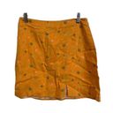 Abound  Orange Asterisk Floral Linen Mini Skirt Size Large NEW Photo 1