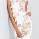 Modcloth  Elegant Reflections White Floral Sheath Dress- Size Large Photo 0