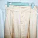 Aura Red Dress  Pretty And Polished Satin Wide Leg Pants Champagne Cream M NWT Photo 3