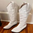 White Cowboy Boots Size 8 Photo 1