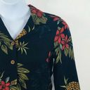 Caribbean Joe  Let Go Tropical Print 3/4 Length Sleeve Fitted Button Up Shirt Photo 3