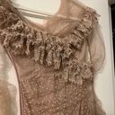 House Of CB Sorrel Blush Lace Frill Mini Dress Photo 3