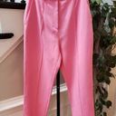 Oh Polly  Women's Pink Solid Polyester Pull On Belt Loops Front Pleated Pant 6 Photo 0