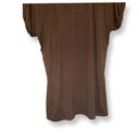 August Silk Womens Blouse Brown Embellished Short Sleeve Scoop Neck Stretch L Photo 6