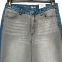 Style & Co  SZ 8 Curved Leg Crop Jeans Hi-Rise 2-Tone Cuffed Blue Gray Downfall Photo 1