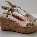 Kate Spade  Tallin Metallic Gold Cork Wedges - size 7.5 Photo 1