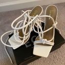 EGO NEW  WHITE SANDALD HEELS SIZE 8 Photo 4