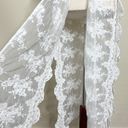 Edge UNBRANDED | Floral Lace Kimono Sleeve Cover Up White Scalloped  Tie Waist OS Photo 8