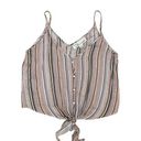 Vintage Havana  Santorini Striped Button Down Knotted Cami Top Size Large Photo 0