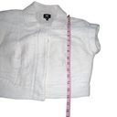 W By Worth  WOMEN WHITE GAUZE SHORT SWEATER CARDIGAN JACKET SIZE 2 BUTTON COTTON Photo 5