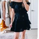 AQUA  Black Eyelet Swim Cover Up Dress Photo 11