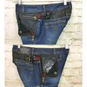 Connecters Japan Y2K VTG Womens Denim Shorts Leather Studs Sz M Punk Grunge RARE Size M Photo 9