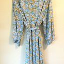 Piyama Long Floral Print Robe XL White Photo 7