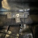 7 For All Mankind 7FAMK Seven For All Mankind Vegan Leather Wide Leg Pant Small Photo 4