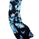 Yumi Kim  Rush Hour Maxi Dress Black Blue Silk Size XXS V-Neck Flowy Monet Lotus Photo 1