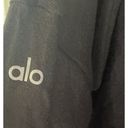 Alo Yoga  Alolux Soho Full Zip Hoodie in Black Size Medium Activewear Photo 3