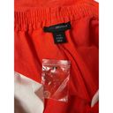 Lane Bryant  Linen Blend Tangerine Shorts Flat Front Elastic Back Sz 26/28 NWT Photo 7