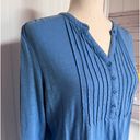 L.L.Bean  Blue Long-sleeves  Henley Top Photo 5