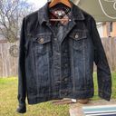 Coldwater Creek Denim Jean Jacket with tartan accent M Petite Photo 0