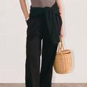 Everlane NWT  Black Wide Leg Organic Cotton Relaxed Elastic Waist Pants Size XS Photo 0