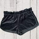 Timing  Women's Black Velvet High Rise Shorts SZ L Photo 0