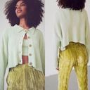 Urban Outfitters  ribbed textured knit cropped collared cardigan Photo 1