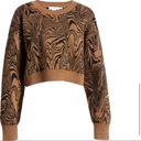 Good American  Swirl Intarsia Crop Boxy Sweater NWT
Size 5/6 in Sepia002 Photo 7