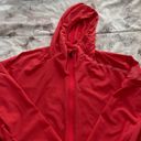 Adidas  orange coral hooded lined full zip nylon logo pockets windbreaker, size M Photo 9