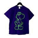 Nintendo 2014  Yoshi T Shirt Video Game Graphic Tee 100% Cotton Purple Medium M Photo 1