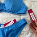 Target Blue Rib Bustier Bikini Set NWT Photo 1