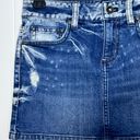 Juicy Couture Bleach Dye Mini Mini Denim Jean Skirt Size 24 Photo 2