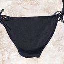 Topshop Black High Rise Classic Side Tie  Bikini Bottoms Photo 7