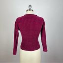 DKNY  Purple Chenille Ribbed Crop Sweater Photo 5