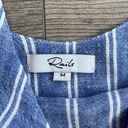 Rails  Mattie Dress Mixed Blues Linen Tiered Ruffle Mini Blue White Stripe Medium Photo 4