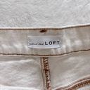 The Loft  White Denim Shorts Photo 5