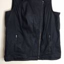 Eileen Fisher  ladies organic cotton dark denim blend zip up vest size 1X Photo 3