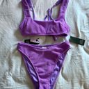 Wild Fable NWT Purple Ribbed Two Piece Bikini Set Photo 1