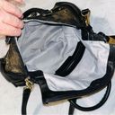 Aimee Kestenberg  Leather Gold/Black Satchel Handbag Photo 8