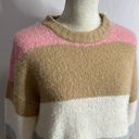 Topshop  • stripe color block fuzzy knit oversized sweater Photo 25