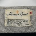 Herman Geist Vintage  Women's Round Neck Pullover Sweater Metallic Silver Medium Photo 5