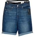 INC  SZ 16/33 Sculpting Fit Bermuda Jean Shorts Zip-Fly Whiskered Stretch No-Gap Photo 0