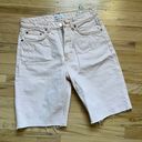 ZARA LIGHT PINK DENIM BERMUDA HIGH WAIST SHORTS SS21 USA 4 Photo 3