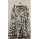 Anthropologie COMME TOI Antique White Coffee Green Brown Midi Skirt Photo 1