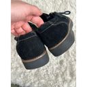 Vintage Sz 6 Suede Leather Black Slip On Clog Loafer Bow Tie Outdoors Outback Photo 5