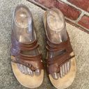 Baretraps Janice Womens brown loop toe slide sandals size 10 Photo 2