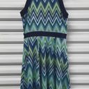 Enfocus Studio En Focus Studio Dress Womens Size 6 Blue Chevron Print Photo 1