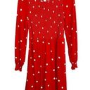 Popsugar Red & White Polka Dot Long Sleeve Dress Size XS Photo 0