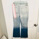 Juicy Couture  Malibu Dip Dye Wide Flate Leg Jeans Bright Blue Ombre 28 NWT Photo 4